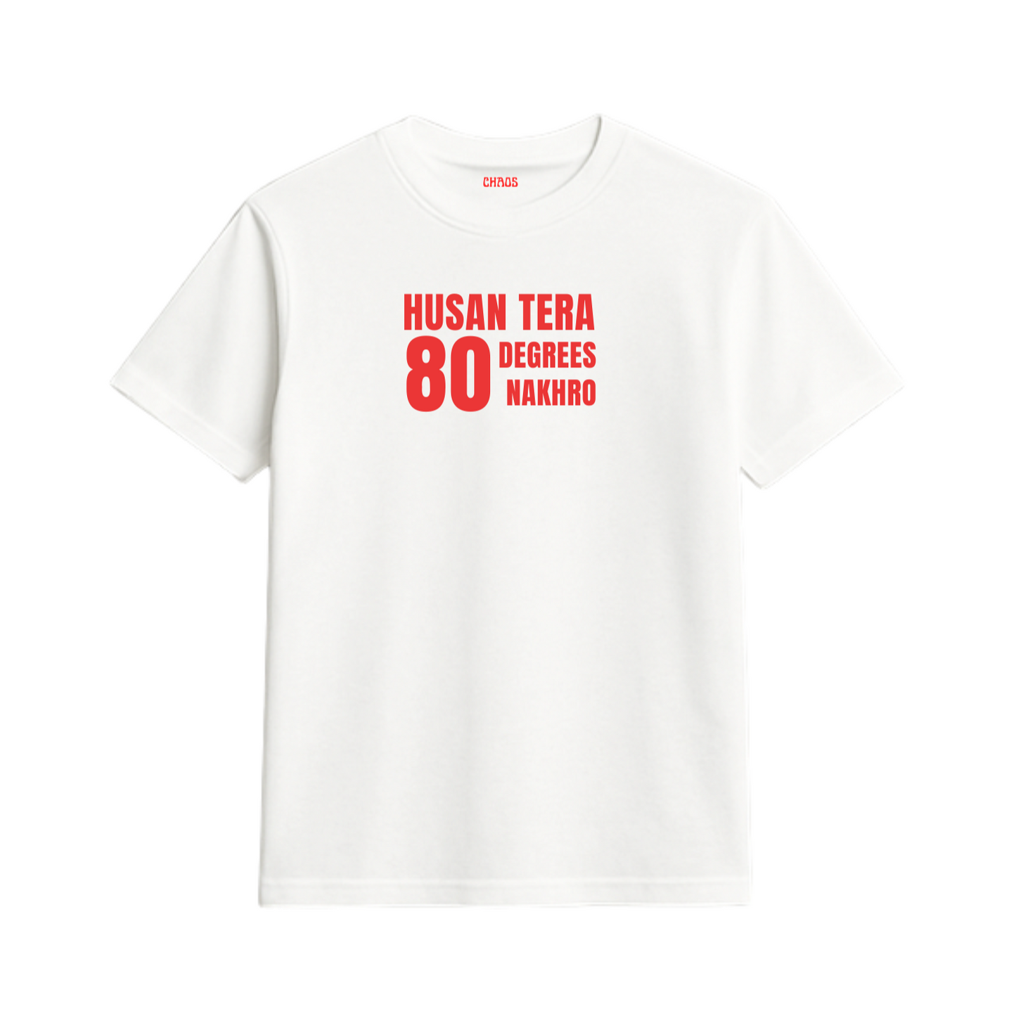 80 Degrees – Karan Aujla Unisex White Cotton T-Shirt