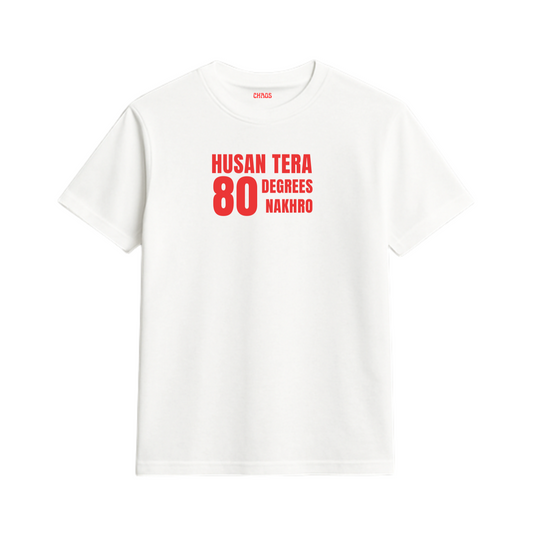 80 Degrees – Karan Aujla Unisex White Cotton T-Shirt
